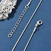 Brass Round Snake Chain Necklaces X-MAK-T006-11B-S-1