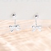 S999 Fine Silver Stud Earrings EJEW-F356-02S-5