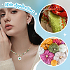 5Pcs 5 Styles Porcelain Pendant Locking Stitch Markers HJEW-NB00257-5