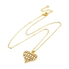 Brass Micro Pave Clear Cubic Zirconia Heart Pendant Necklaces for Women NJEW-S438-07A-G-4