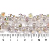 Half Rainbow Plated Electroplate Beads Strands EGLA-H104-09A-HR03-4