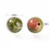 100Pcs 8mm Natural Unakite Round Beads DIY-LS0002-18-3