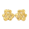 Flower Ion Plating(IP) 304 Stainless Steel Stud Earrings EJEW-H013-27G-1