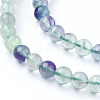 Natural Fluorite Beads Strands G-E112-6mm-19-3