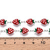 Brass Enamel Strawberry Link Chains CHC-N024-01P-3
