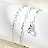 Non-Tarnish 304 Stainless Steel Paperclip Chain Necklace with Lobster Claw Clasps for Men Women NJEW-H205-03P-01-4