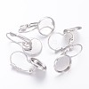 Brass Leverback Earring Findings X-KK-H023-N-NF-1