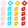 32Pcs 4 Color Acrylic Stud Earring Finding FIND-PH0005-46-1