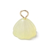 Acrylic Lotus Pendants PALLOY-JF02712-01-3