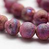 Electroplated Natural Quartz Crystal Beads Strands G-K174-01E-3