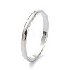 Non-Tarnish 2mm Polished Plain Dome Finger Ring for Girl Women LS-RJEW-C012-05D-P-3