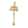 Brass Micro Pave Cubic Zirconia Big Pendants KK-B147-04G-12-1