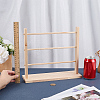 3-Tier Detachable Wooden Bracelet Organizer Display Tower Stands ODIS-WH0043-262B-3