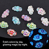 35Pcs UV Plating Rainbow Iridescent Acrylic Beads PACR-PA0001-23-6