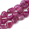 Natural Striped Agate/Banded Agate Beads Strands G-S299-84B-1