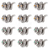 Gorgecraft 12Pcs 2 Colors Alloy European Beads FIND-GF0003-96-1