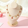 Star Flower Butterfly Ribbon Crown 304 Stainless Steel Cable Chain Necklaces NJEW-FS00010-4
