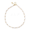Natural Baroque Keshi Pearl Column Beaded Necklaces for Women NJEW-JN06235-3