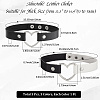 3Pcs 3 Styles Adjustable Gothic Two Tone PU Leather Alloy Heart Choker Necklaces for Women NJEW-CL0007-08-2