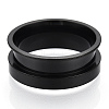 201 Stainless Steel Grooved Finger Ring Settings STAS-TAC0007-02B-1