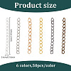 300Pcs 6 Colors Zinc Alloy Chain Extender FIND-HY0004-03-2