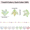 160PCS 8Colors Transparent Acrylic Bead Caps OACR-SC0001-29-2
