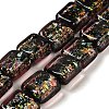 Handmade Dichroic Foil Glass Beads Strands DICH-U001-07J-1