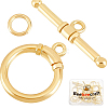 Beebeecraft Brass Toggle Clasps KK-BBC0013-60G-1