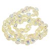 Electroplate Baking Paint Transparent Glass Beads Strands GL-CBA17FF-01K-1