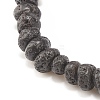 Natural Lava Rock Beaded Stretch Bracelet BJEW-JB08294-01-6