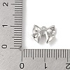 Brass Micro Pave Clear Cubic Zirconia Charms KK-Z065-06P-3