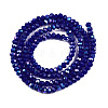 Electroplate Opaque Solid Color Glass Beads Strands EGLA-A044-P1mm-L07-3