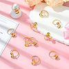 16Pcs 304 Stainless Steel Open Cuff Ring Findings STAS-BBC0008-17-4
