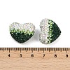 Gradient Color Heart Shaped Polymer Clay Rhinestone Beads CLAY-NH0002-03B-3