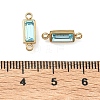Birthstone 304 Stainless Steel Rhinestone Connector Charms STAS-L022-576G-08-3