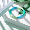 Curved Tube Opaque Acrylic Beads Stretch Bracelet for Teen Girl Women BJEW-JB06940-02-2