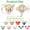 54Pcs 9 Colors Wood Animal European Style Beeds WOOD-OC0003-75-2