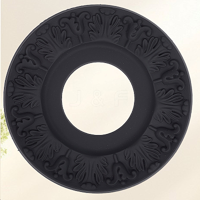 2Pcs Round Ring Imitation Leather Chandelier Base FIND-CN0002-09A-1