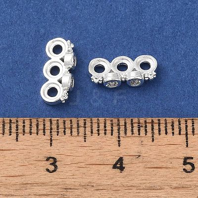 Rack Plating Brass Pave Clear Cubic Zirconia Spacer Bars KK-B088-11B-S-1