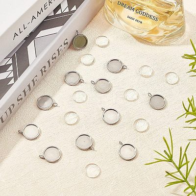 62Pcs DIY 304 Stainless Steel Pendant Making Kits DIY-UN0002-52P-1