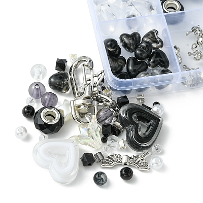 DIY Alloy & Glass & Acrylic Mobile Phone Strap Making Kits DIY-FS0006-65-1