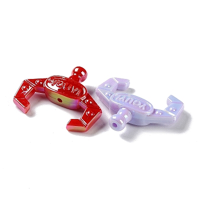 Opaque Acrylic Beads OACR-B019-07-1