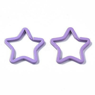 Spray Painted Iron Key Snap Hook Clasps for Keychains KEYC-S255-002-1