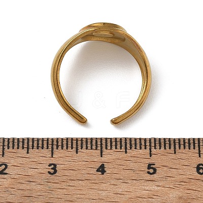 304 Stainless Steel Enamel Cuff Open Rings SA-CBA5A8D-01G-1
