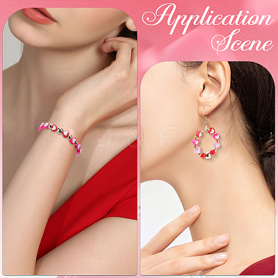 750Pcs 3 Colors Heart Acrylic Beads TACR-SP0001-40-1