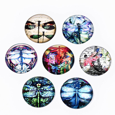Glass Cabochons GGLA-S036-07-1