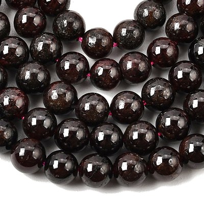 Natural Garnet Gemstone Beads Strands G-R263-7mm-1
