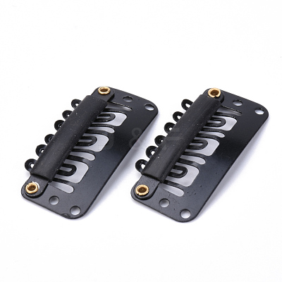 Spray Painted Iron Snap Hair Clips X-OHAR-S195-18-1
