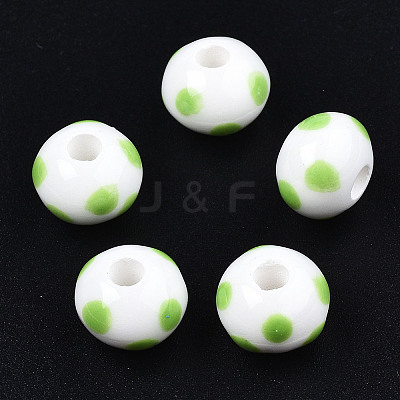 Handmade Porcelain Beads PORC-S504-001G-1