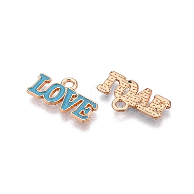 Valentine's Day Theme Alloy Enamel Pendants ENAM-T020-50D-07-1